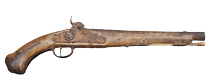 miniature du pistolet retrouvé au moulin de l'ornière à Beaumont sur Sarthe 
